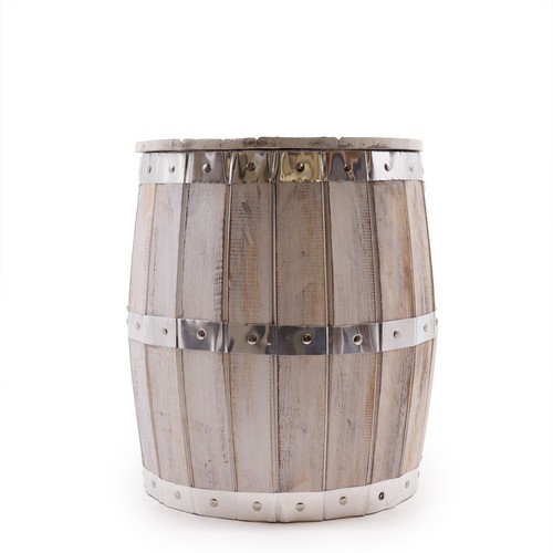Bierfass hocker whitewash - hocker,