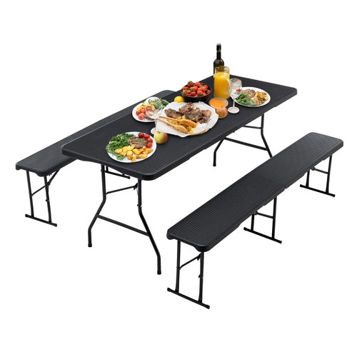 Bierzeltgarnitur set rattan - bierzeltgarnitur,